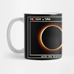 Solar Eclipse Frozen in Time April 08 - 2024 Print Mug